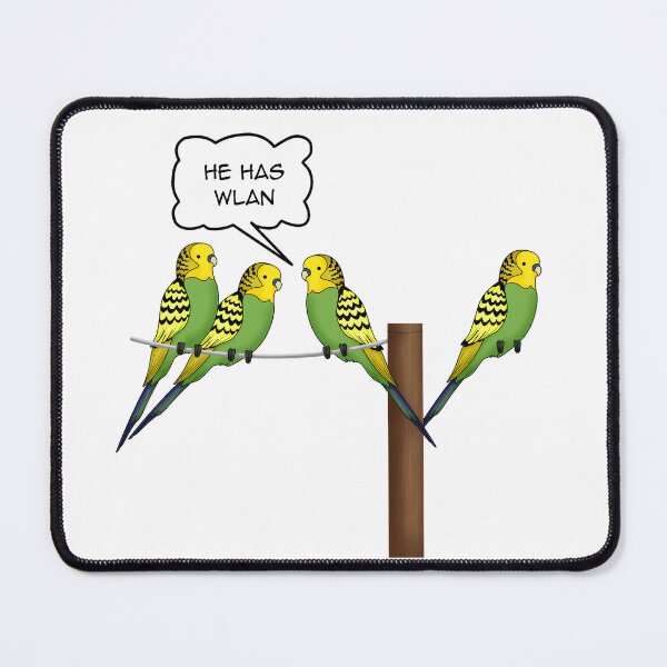 Item preview, He Has WLAN Funny Tech Bird Pun designed and sold by spellmadebylee.