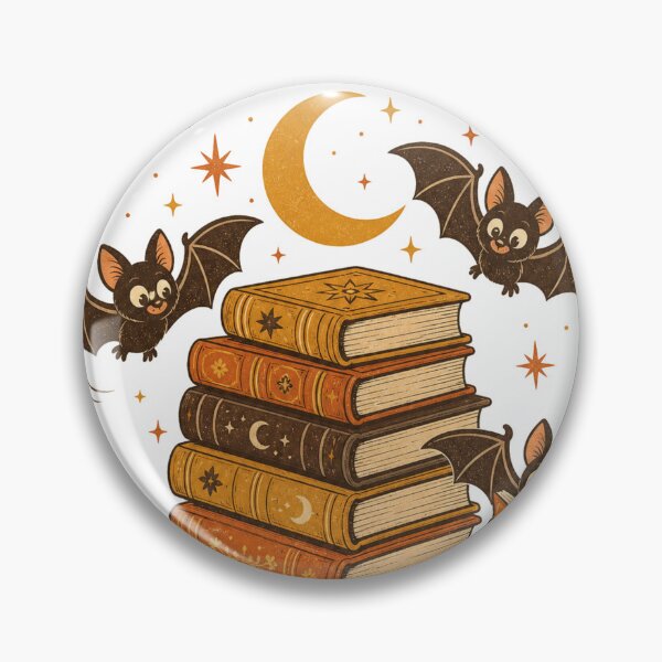 Artikelvorschau, Bats About Books Retro Fledermäuse mit Bücherstapel entworfen und verkauft von BoosterShop.