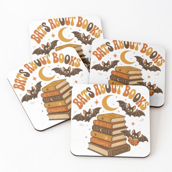 Item preview, Bats About Books Retro Bats with Stack of Books designed and sold by BoosterShop.