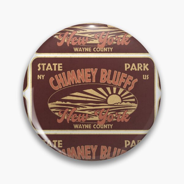 Item preview, Chimney Bluffs State Park, Wayne County, New York, badge design designed and sold by Wanderful-roads.