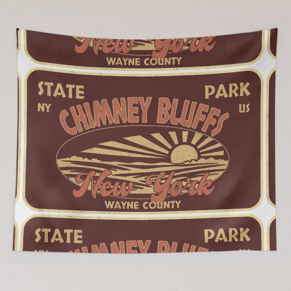 Item preview, Chimney Bluffs State Park, Wayne County, New York, badge design designed and sold by Wanderful-roads.