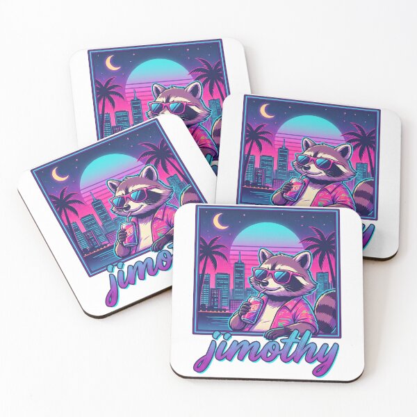 Item preview, Jimothy Raccoon Chillwave Synthwave Summer Nights designed and sold by lokabrand.