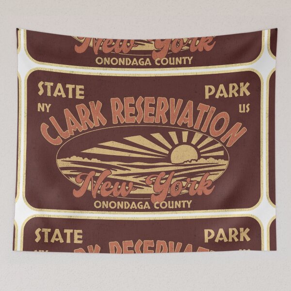 Item preview, Clark Reservation State Park, Onondaga County, New York, badge design designed and sold by Wanderful-roads.