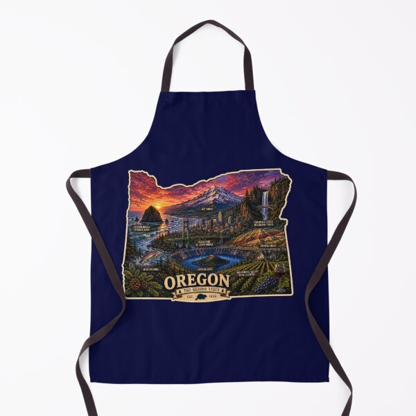 Item preview, Oregon Travel Sticker | Vintage Oregon State Badge | Mt Hood, Crater Lake & Cannon Beach Art designed and sold by Swanny's Custom T-shirt and Gift Designs.