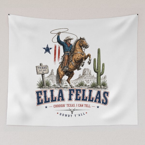 Item preview, Ella Fellas Club, Western Country Concert, Ella Fella Cowboy, Texas Social Club designed and sold by ForrestSwaphy.