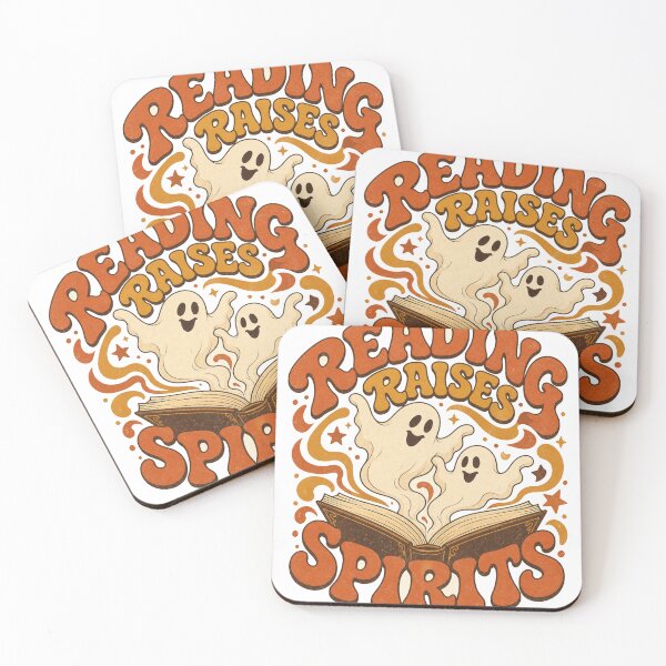 Item preview, Reading Raises Spirits Retro Ghosts from an Open Book designed and sold by BoosterShop.