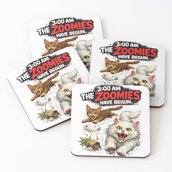 Item preview, 3:00 AM — The Zoomies Have Begun (Funny Cat Illustration) designed and sold by Tito&FlokiCo.
