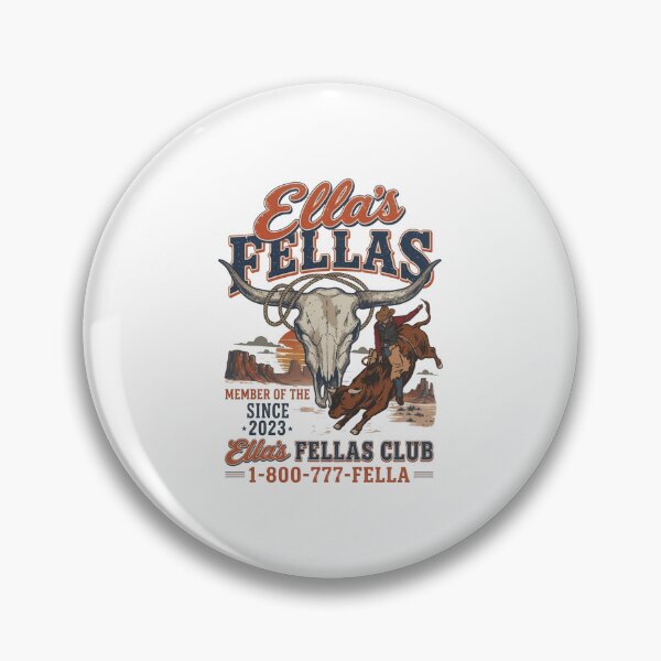 Item preview, Ella's Fellas Club Rodeo, Vintage Western Bull Rider, Western Country Concert, Ella Fella Cowboy designed and sold by ForrestSwaphy.