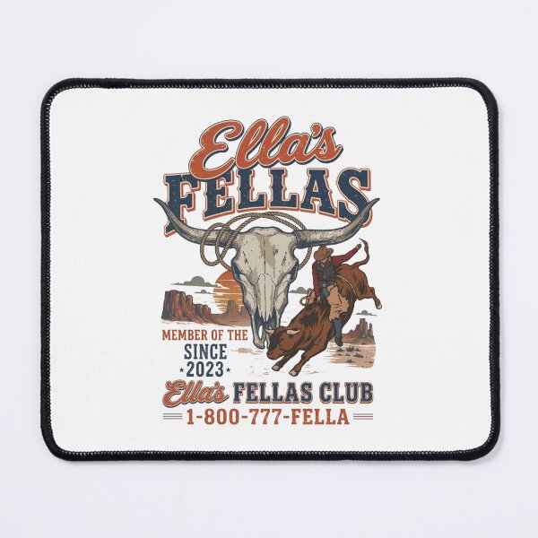 Item preview, Ella's Fellas Club Rodeo, Vintage Western Bull Rider, Western Country Concert, Ella Fella Cowboy designed and sold by ForrestSwaphy.