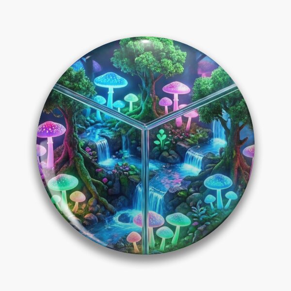 Item preview, Cosmic Glass Terrarium - Isometric Fantasy World Art Print designed and sold by Design Lab Studio.