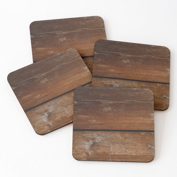 Item preview, Rustic Deep Walnut Wood Planks with Whitewashed Knots and Grain designed and sold by NorthWild.