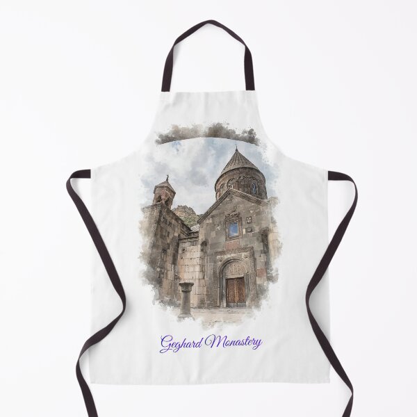 Item preview, Geghard Monastery Armenia Watercolor Art – Ancient Armenian Architecture Illustration designed and sold by NareArt.