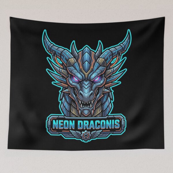 Item preview, Neon Draconis Cyberpunk Mech Dragon Esports Gaming Logo designed and sold by Altospecial.