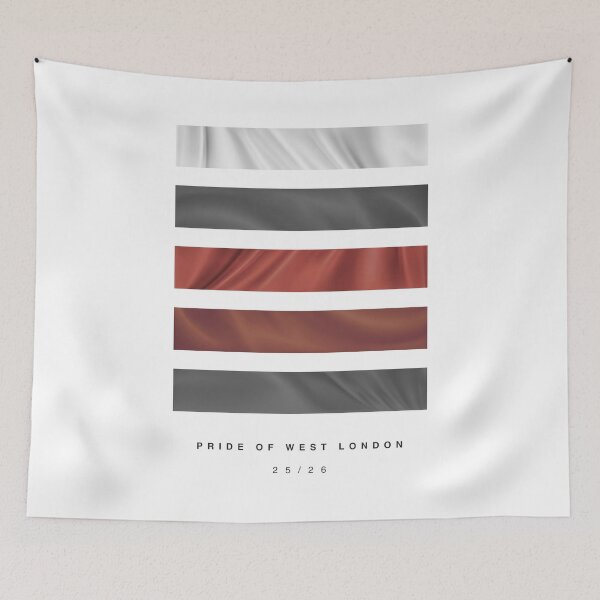 Item preview, ‘Pride of West London’ 25/26 Football Kit Hue Palette - White & Black designed and sold by The Colourful Game.