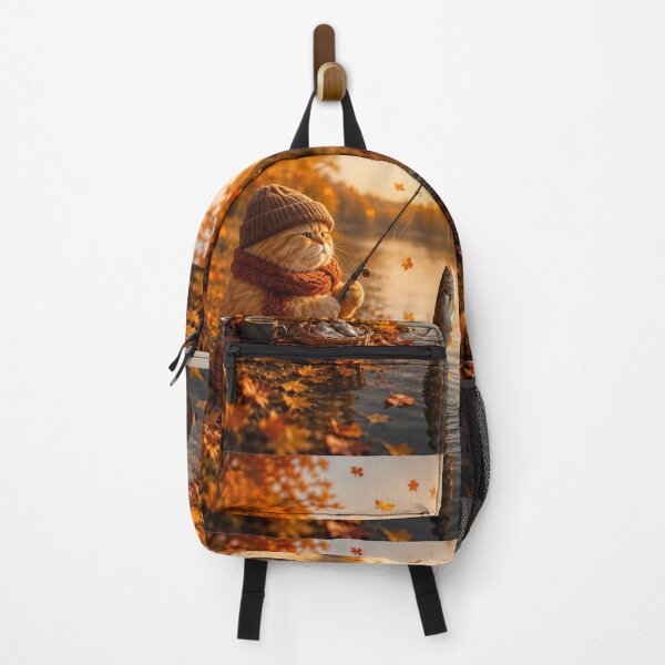 Item preview, Cozy Autumn Fisherman Cat designed and sold by Moodprint5.