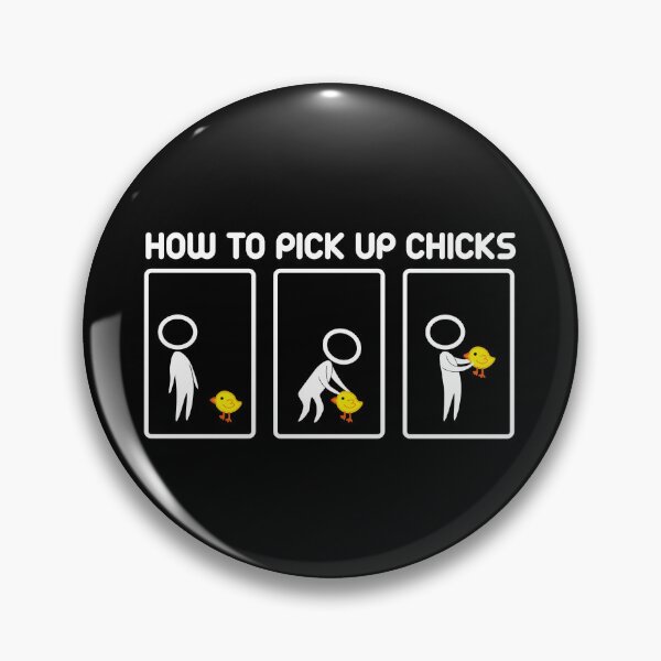 Item preview, How To Pick Up Chicks Funny Stylized Cartoon Pun designed and sold by spellmadebylee.