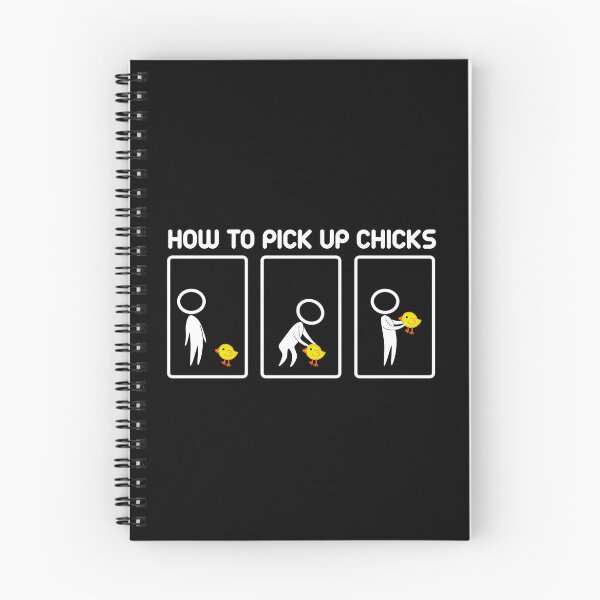 Item preview, How To Pick Up Chicks Funny Stylized Cartoon Pun designed and sold by spellmadebylee.