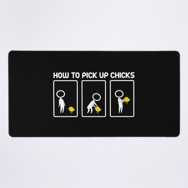Item preview, How To Pick Up Chicks Funny Stylized Cartoon Pun designed and sold by spellmadebylee.