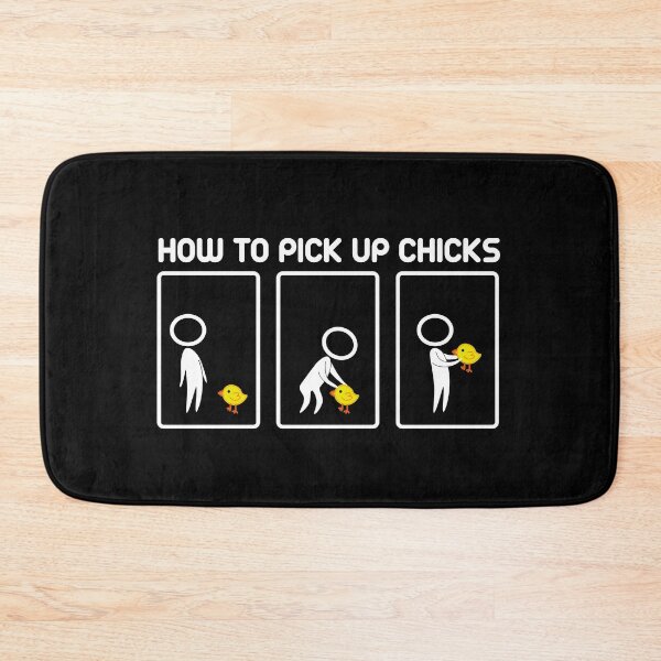 Item preview, How To Pick Up Chicks Funny Stylized Cartoon Pun designed and sold by spellmadebylee.