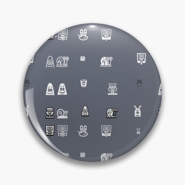 Item preview, Minimalist Monochrome Ocean Friends Pattern - Black & White Cartoon Icons designed and sold by Yasmine Mohammed.