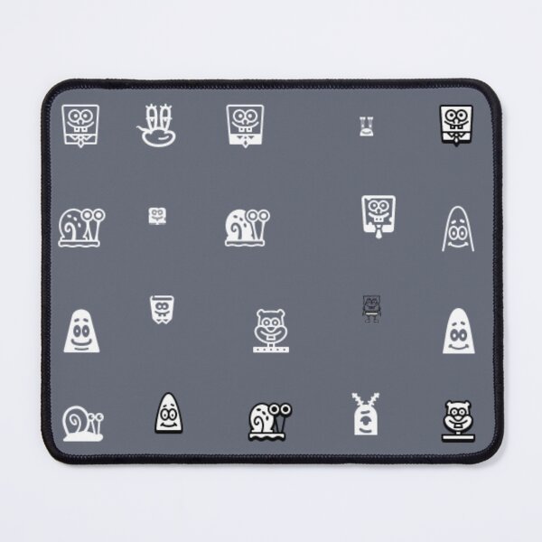 Item preview, Minimalist Monochrome Ocean Friends Pattern - Black & White Cartoon Icons designed and sold by Yasmine Mohammed.
