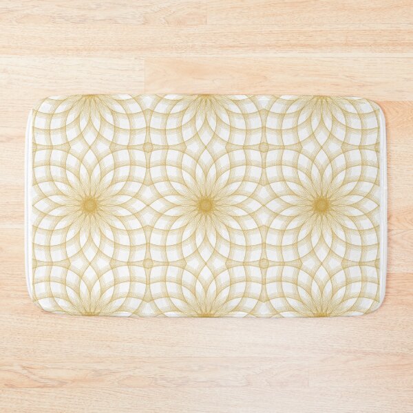 Item preview, Mystic Gold Floral Geometry Art designed and sold by Moodprint5.