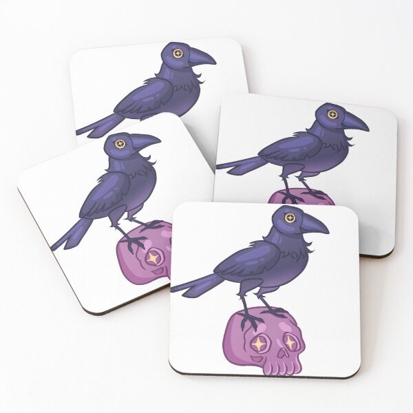 Item preview, Cute Crow on a Skull designed and sold by Duskwood | Arts & Crafts.