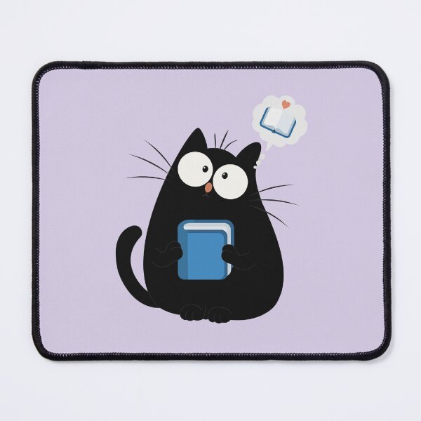Item preview, Cute Reading Black Cat Art designed and sold by Moodprint5.