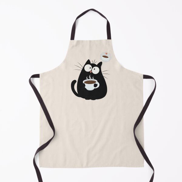 Item preview, Funny Black Cat Drinking Coffee Art designed and sold by Moodprint5.