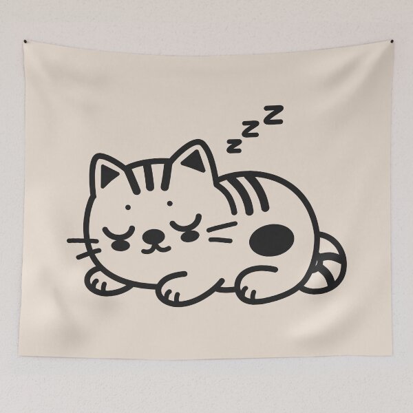 Item preview, Cute Lazy Black Cat Vibes designed and sold by Moodprint5.