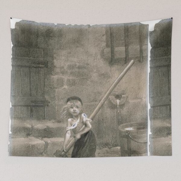 Item preview, Young Cosette sweeping designed and sold by SharonTheFirst.