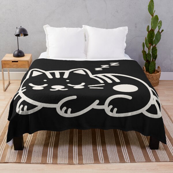 Item preview, Kawaii Sleeping Chubby Cat Art designed and sold by Moodprint5.