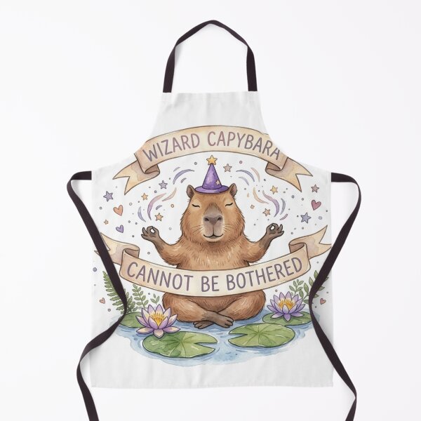 Item preview, Wizard Capybara Cannot Be Bothered Funny Yoga Zen Chill designed and sold by DreamyBrushArt.