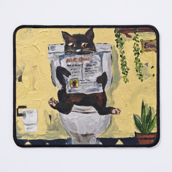 Item preview, Bathroom News Cat designed and sold by NumaDelatour.