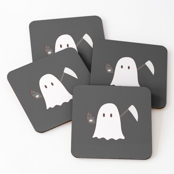 Item preview, Cute Ghost Grim Reaper Reading Spellbook Halloween designed and sold by Zmonz.