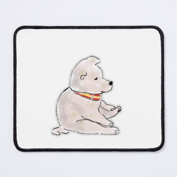 Item preview, Cute White Dog Scratching Paw Illustration designed and sold by raun.draw.