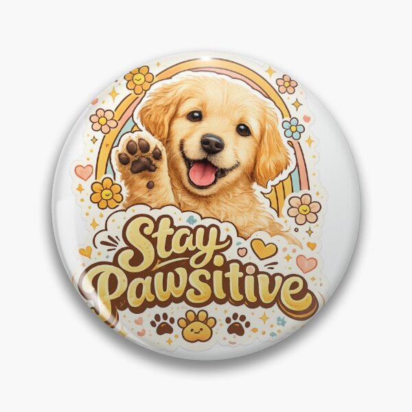 Item preview, Stay Pawsitive  -  Cute Golden Retriever puppy designed and sold by Prabhsfashion13.