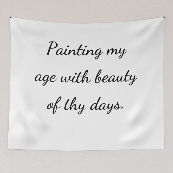 Item preview, “Painting my age with beauty of thy days.” - handwriting black designed and sold by ariksworld.