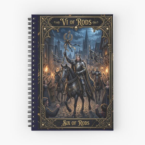 Item preview, Six of Rods - tarot card designed and sold by Studio77-Gothic.
