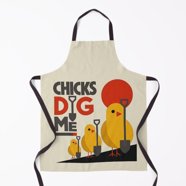 Item preview, Chicks Dig Me | Bauhaus Minimalist Funny Chick & Shovel Graphic T-Shirt designed and sold by Sanctum Icons.