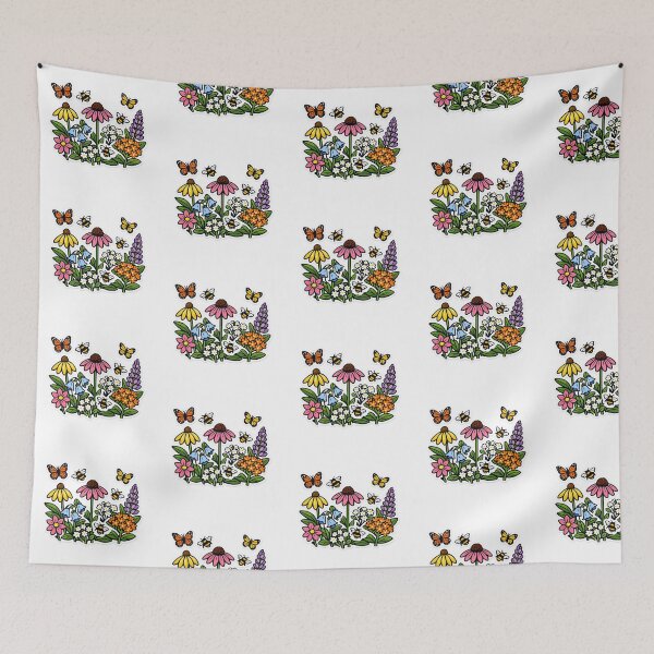 Item preview, Native Prairie Wildflowers Pollinator Garden Botanical Art, Illustration designed and sold by StickerinoShop.