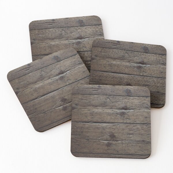 Item preview, Aged Dark Chocolate Timber Planks Texture with Natural Knots designed and sold by NorthWild.
