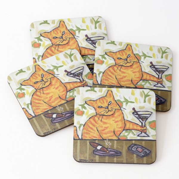 Item preview, Martini Cat at the Bar designed and sold by NumaDelatour.