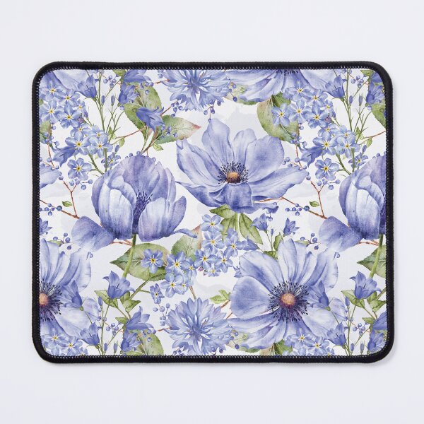 Item preview, Blue Anemone Watercolour Floral Pattern designed and sold by GabrielleStudio.