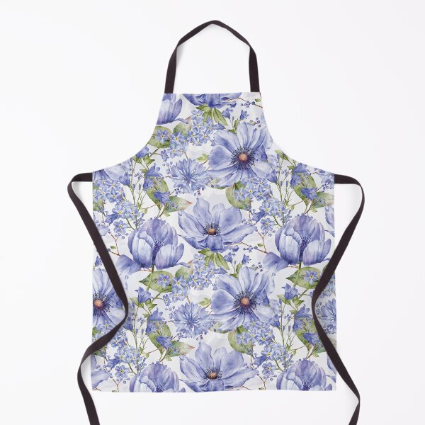 Item preview, Blue Anemone Watercolour Floral Pattern designed and sold by GabrielleStudio.
