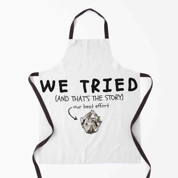 Item preview, We Tried – Funny Crumpled Paper Minimalist Meme designed and sold by KomixsDesign.