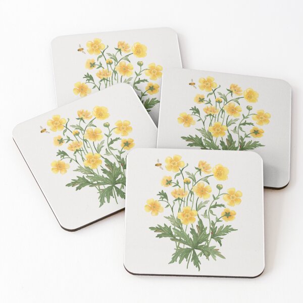 Item preview, Buttercup, Bee and Ladybird Watercolor Art designed and sold by GabrielleStudio.
