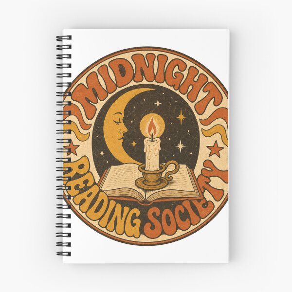 Item preview, Midnight Reading Society Retro Emblem Moon and Candle designed and sold by BoosterShop.