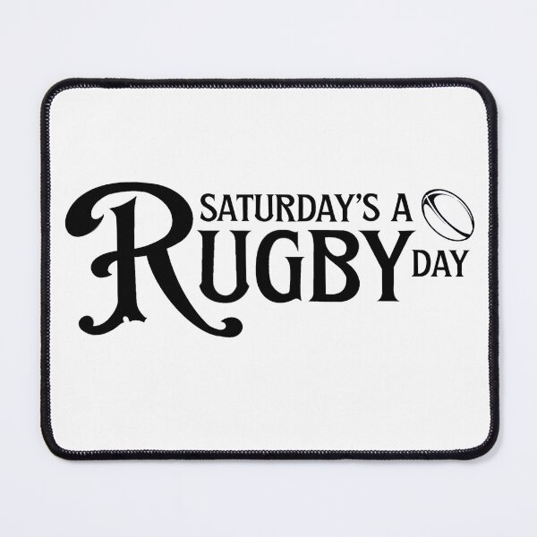 Item preview, Saturday’s A Rugby Day | Rugby Ball Typography designed and sold by Aioli’s Attic.