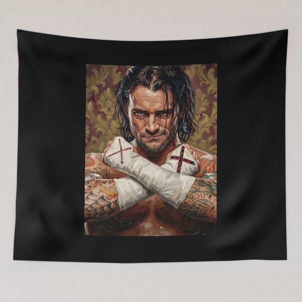 Item preview, Cm Punk Oil Painting designed and sold by maretsad.